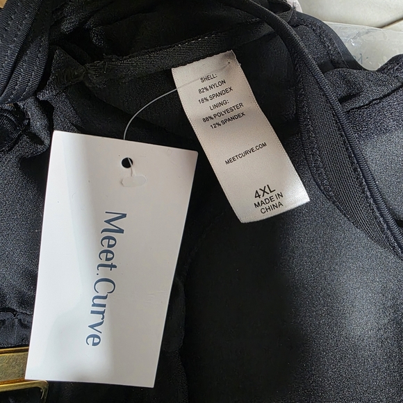 MeetCurve Underwire One Piece Swimsuit – 4X – Black Floral – NWT - Picture 8 of 9